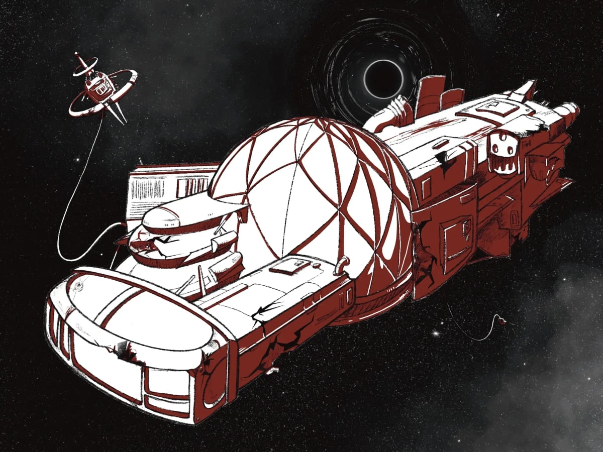 The Lost Mark Spaceship drifting in deep space